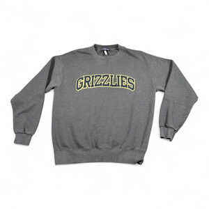 Vintage Grizzlies Sweater Adult MEDIUM Gray JanSport Sweatshirt Stitched 90s